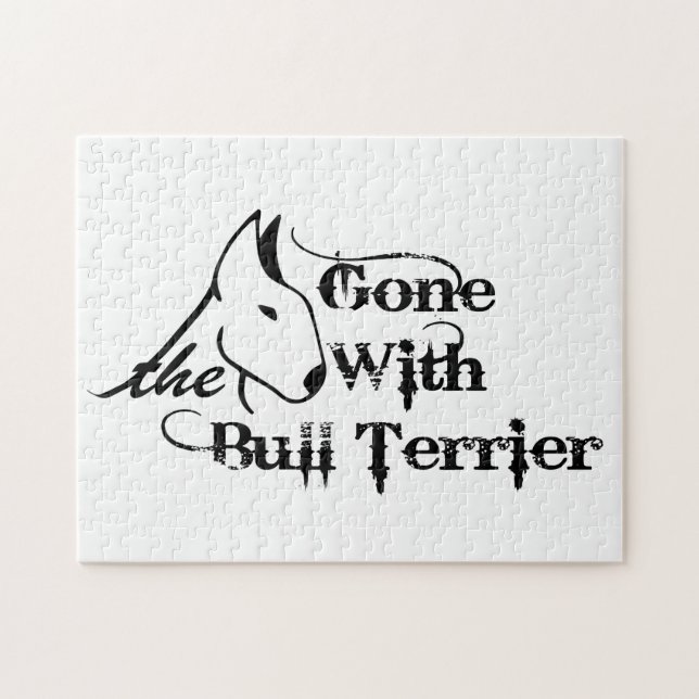 Gone with THE BULL TERRIER dog lovers Jigsaw Puzzle (Horizontal)