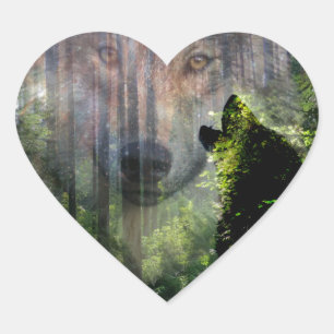 Gone with the Wolves Heart Sticker