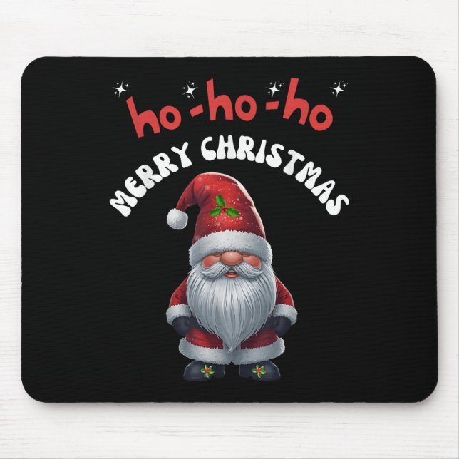 Gonk Gnome Merry Christmas Santa Cute  Mouse Mat (Front)