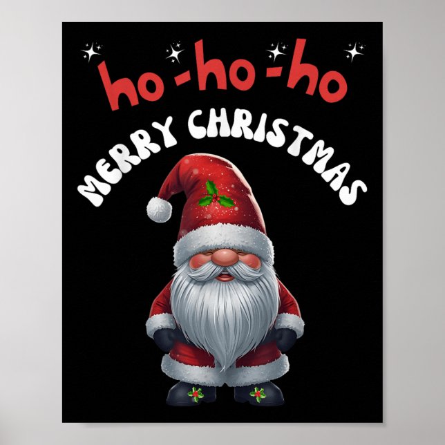 Gonk Gnome Merry Christmas Santa Cute  Poster (Front)