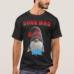 Gonks Gonk Mad Funny Loves To Knit Gnome T-Shirt