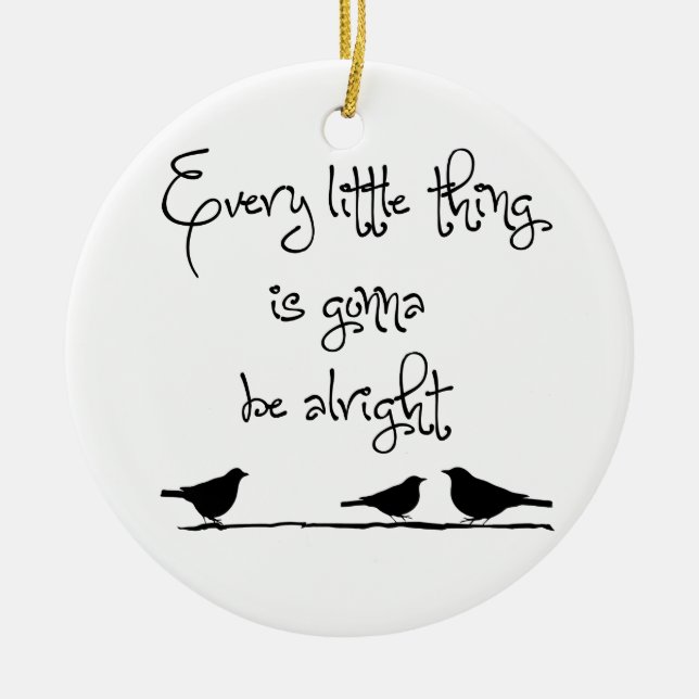 Gonna Be Alright Ceramic Tree Decoration (Front)