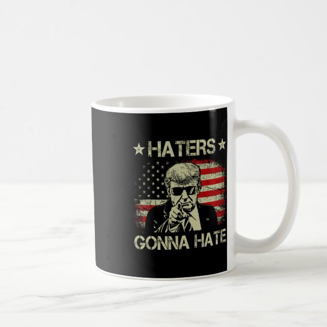 Gonna Hate Middle Finger Funny Trump 2024 Presiden Coffee Mug (Right)