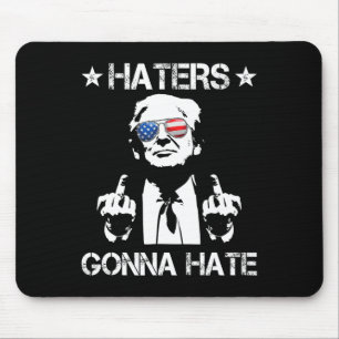 Gonna Hate Middle Finger Funny Trump 2024 Presiden Mouse Mat