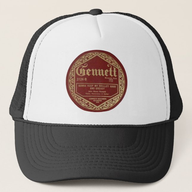 "Gonna Keep My Skillet Good And Greasy" Trucker Hat (Front)