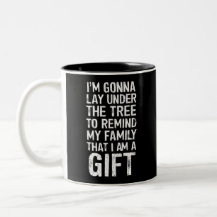 Gonna Lay Under The Tree Xmas Family Gifts Two-Tone Coffee Mug