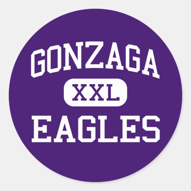 Gonzaga - Eagles - College - Washington Classic Round Sticker (Front)