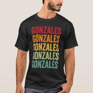 Gonzales County Texas Rainbow Text Design T-Shirt