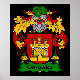 Gonzalez Coat of Arms Heraldic Print