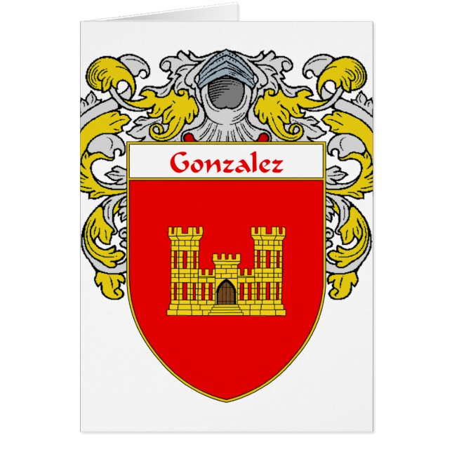 Gonzalez Coat of Arms (Mantled) (Front)