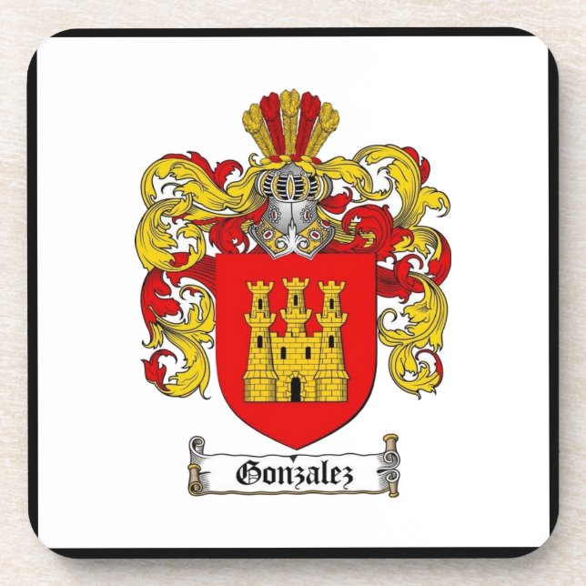  Gonzalez [Spanish] Family Crest * Coaster (Front)