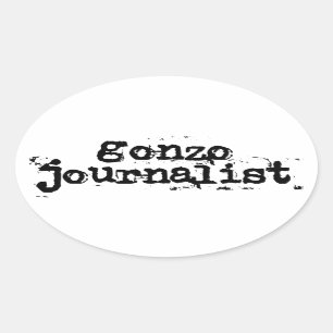 Gonzo Journalist Oval Sticker