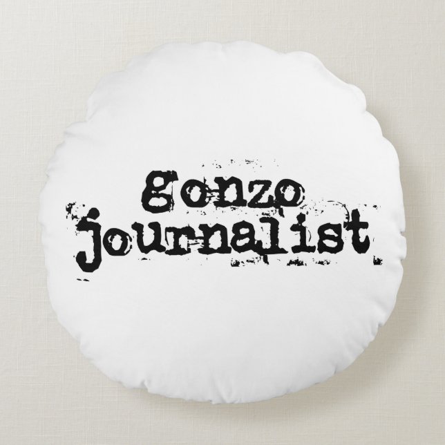 Gonzo Journalist Round Cushion (Front)
