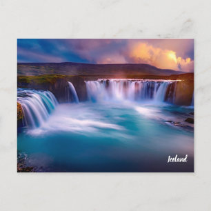 Gooafoss Iceland Waterfall Postcard