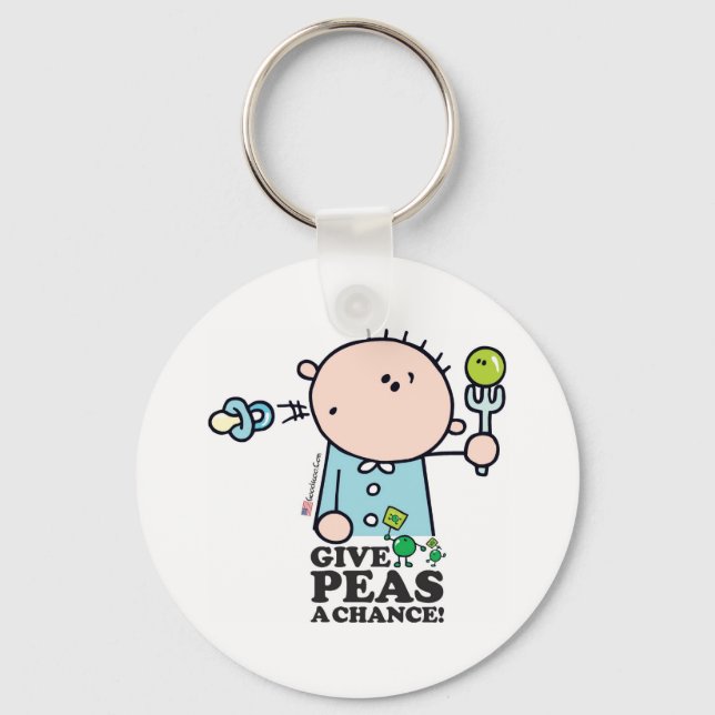 GoochiCoo - Give Peas A Chance Key Ring (Front)