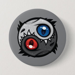 Good and Evil Dragon Yin Yang 7.5 Cm Round Badge