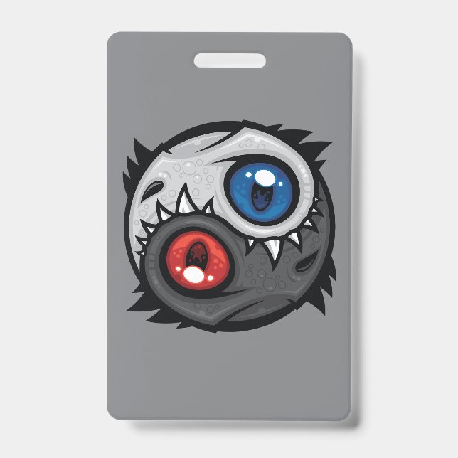 Good and Evil Dragon Yin Yang ID Badge (Front)