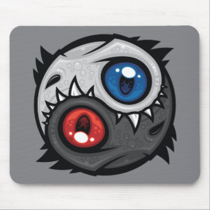 Good and Evil Dragon Yin Yang Mouse Mat