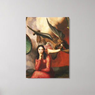 Good and Evil: the Devil Tempting a Young Woman, 1 Canvas Print