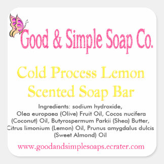 Good and Simple Soap Label Lemon Soap
