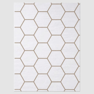 Good and white honeycomb geometric pattern tissue paper