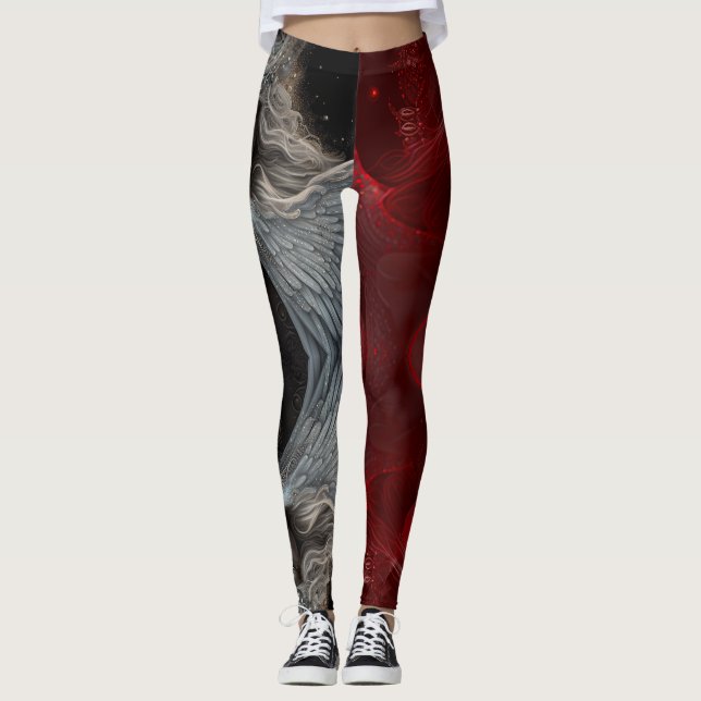 Good Angel Side / Bad Angel Side leggings (Front)