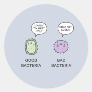 Good Bacteria, Bad Bacteria Classic Round Sticker