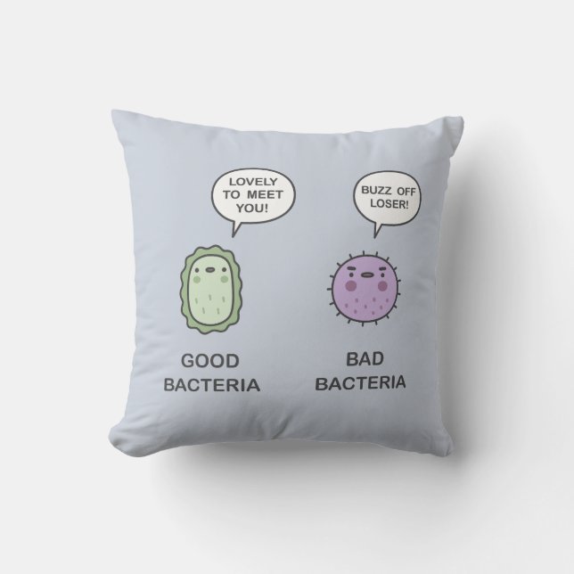 Good Bacteria, Bad Bacteria Cushion (Front)