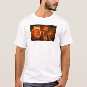 Good Beer Good Times Good Friends on White T-Shirt