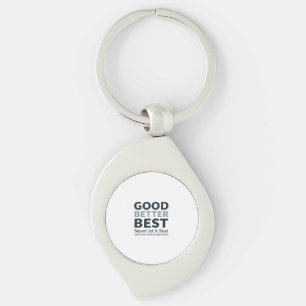 Good Better Best Never let it Rest Motivational Qu Key Ring