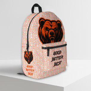 Good Better Best Never Let It Rest Printed Backpack