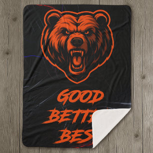 Good Better Best Never Let It Rest Sherpa Blanket