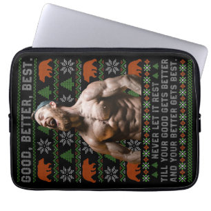 Good Better Best Ugly Christmas Costumize Photos Laptop Sleeve