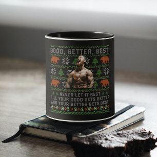 Good Better Best Ugly Christmas Costumize Photos Mug