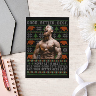 Good Better Best Ugly Christmas Costumize Photos Vellum Invitations