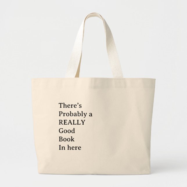 Good Book Large Tote Bag (Front)