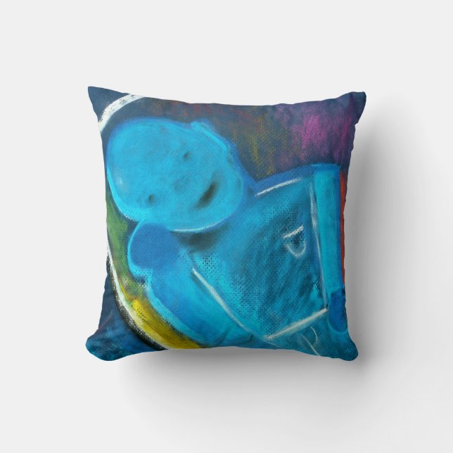 Good Bot Bad Bot Throw Pillow by Brad Hines Design (Front)