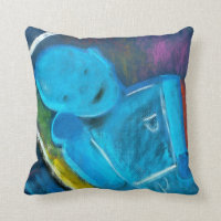 Good Bot Bad Bot Throw Pillow by Brad Hines Design