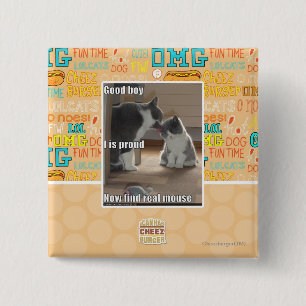 Good boy 15 cm square badge