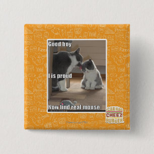 Good boy 15 cm square badge