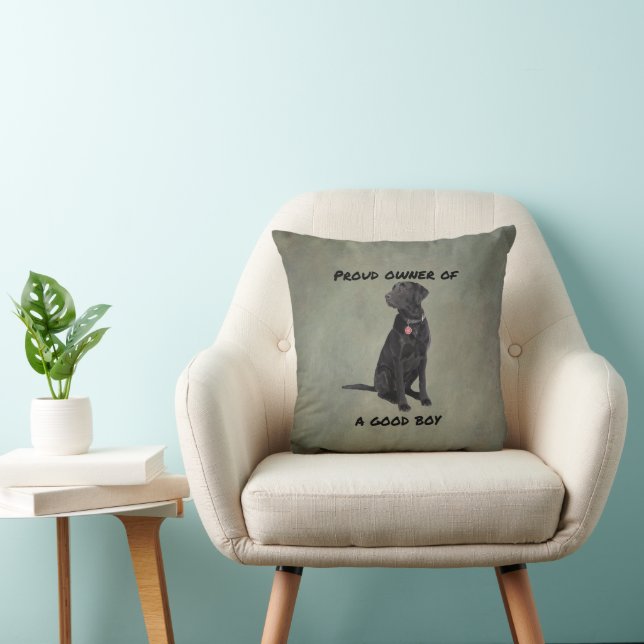 Good Boy Black Lab Cushion (Chair)