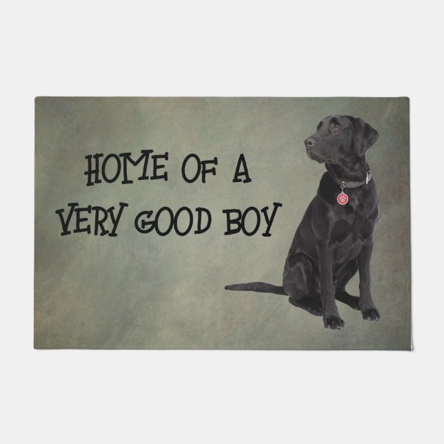 Good Boy Black Lab Doormat (Front)