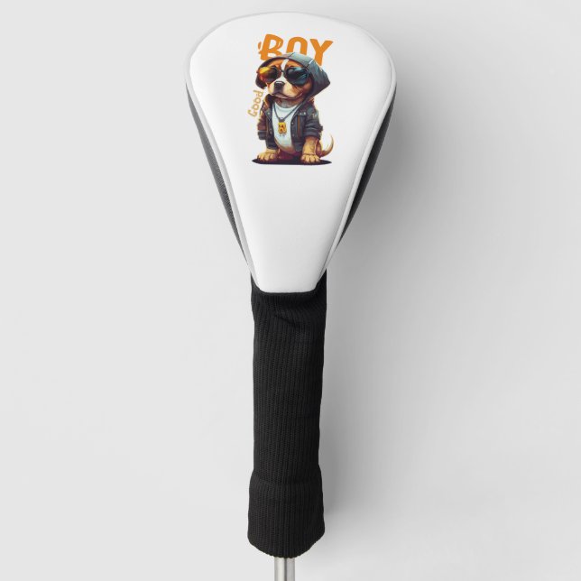 Good Boy Dog Cute Puppy Golf Head Cover (Front)