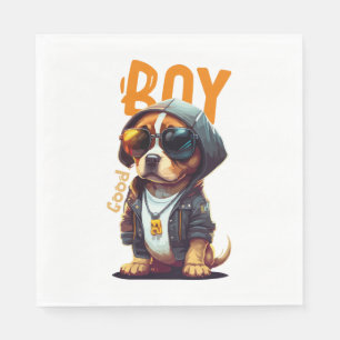 Good Boy Dog Cute Puppy Napkin