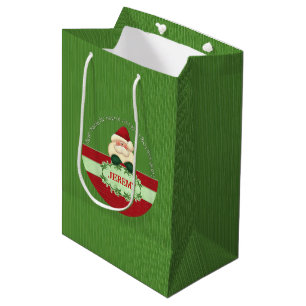 GOOD BOY Santa Custom Christmas Medium Gift Bag