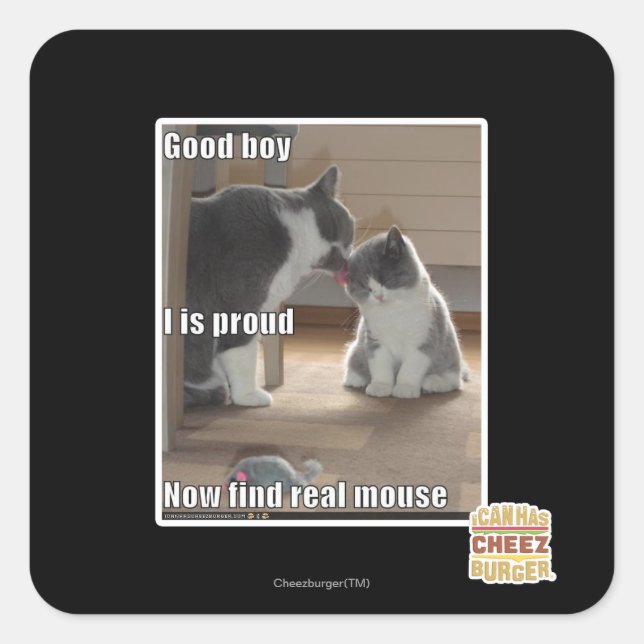 Good boy square sticker (Front)