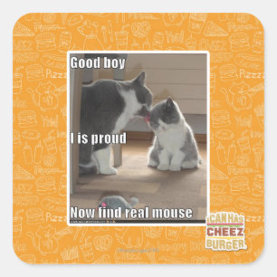 Good boy square sticker