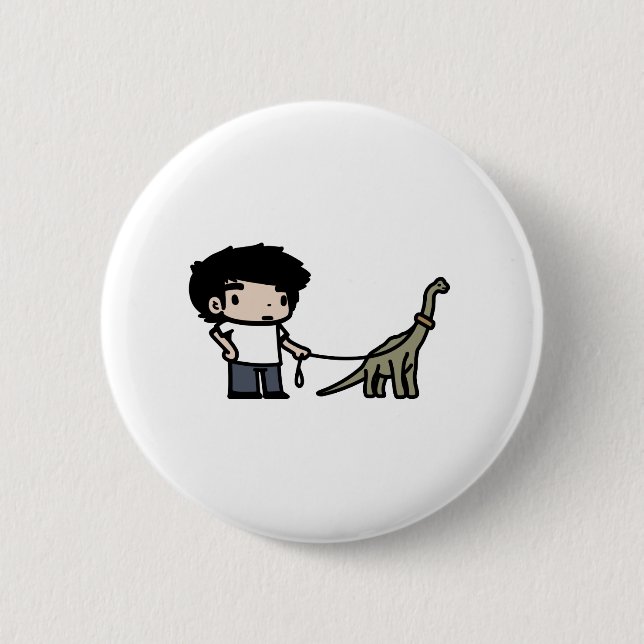 Good Brachiosaurus 6 Cm Round Badge (Front)