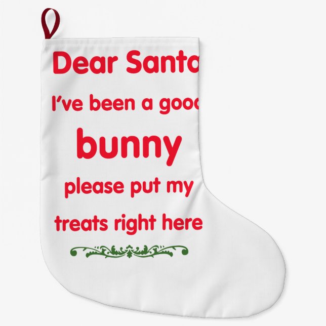 good bunny large christmas stocking (Front)