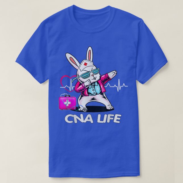 Good Bunny Nurse Dab CNA Life Happy Easter Day  T-Shirt (Design Front)